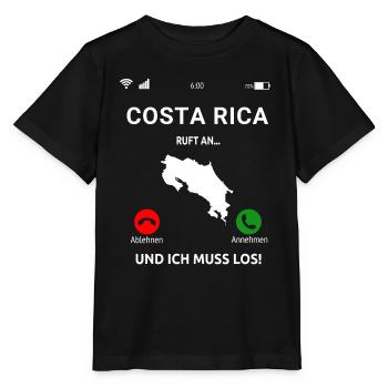 Costa Rica Mittelamerika Urlaub - Stanley/Stella Kinder T-Shirt MINI CREATOR  - Schwarz - Vorne - Mikhail (115cm)