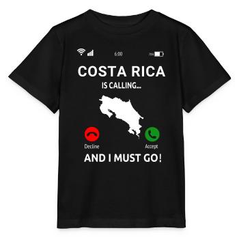 Vacances au Costa Rica en Amérique centrale - T-shirt bio MINI CREATOR Stanley/Stella Enfant - noir - Devant - Mikhail (115cm)