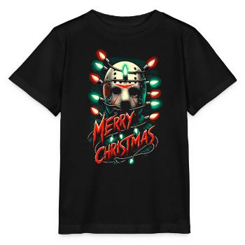 Joyeux Noël Festif Slasher Candy Cane Menace - T-shirt bio MINI CREATOR Stanley/Stella Enfant - noir - Devant - Mikhail (115cm)