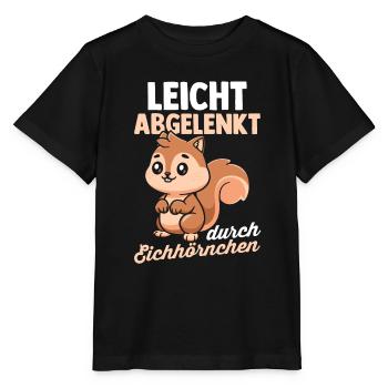 Leicht Abgelenkt Durch Eichhörnchen - Stanley/Stella Kinder T-Shirt MINI CREATOR  - Schwarz - Vorne - Mikhail (115cm)