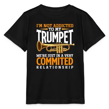 Trumpet Trumpeter Trumpet Player - Stanley/Stella MINI CREATOR Kids’ T-Shirt - black - Front - Mikhail (115cm)