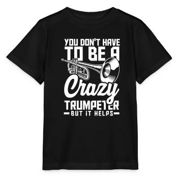 Trumpet Trumpeter Trumpet Player - Stanley/Stella MINI CREATOR Kids’ T-Shirt - black - Front - Mikhail (115cm)
