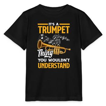 Trumpet Trumpeter Trumpet Player - Stanley/Stella MINI CREATOR Kids’ T-Shirt - black - Front - Mikhail (115cm)