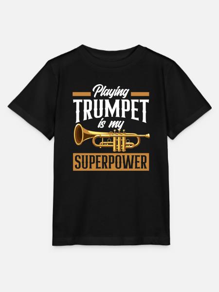 Trompete Trompeter Trompeten Spieler - Stanley/Stella Kinder T-Shirt MINI CREATOR - Schwarz