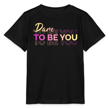 Soyez vous-même ! Confiance en soi, pensée positive, motivation - T-shirt bio MINI CREATOR Stanley/Stella Enfant - noir - Devant - Mikhail (115cm)