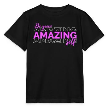 Soyez vous-même ! Confiance en soi, pensée positive, motivation - T-shirt bio MINI CREATOR Stanley/Stella Enfant - noir - Devant - Mikhail (115cm)