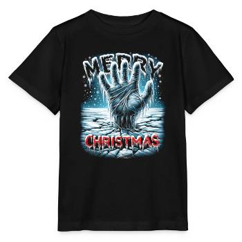Joyeux Noël Festif Slasher Candy Cane Menace - T-shirt bio MINI CREATOR Stanley/Stella Enfant - noir - Devant - Mikhail (115cm)