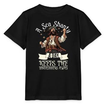 Sailors Sea Shanty Singing Ship Adventures - Stanley/Stella MINI CREATOR Kids’ T-Shirt - black - Front - Mikhail (115cm)