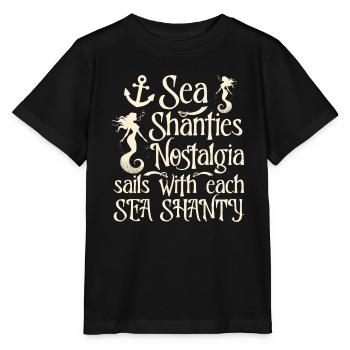 Sailors Sea Shanty Singing Ship Adventures - Stanley/Stella MINI CREATOR Kids’ T-Shirt - black - Front - Mikhail (115cm)
