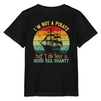 Sailors Sea Shanty Singing Ship Adventures - Stanley/Stella MINI CREATOR Kids’ T-Shirt - black - Front - Mikhail (115cm)