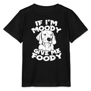 Labrador Funny If Im Moody Give Me Foody - Stanley/Stella MINI CREATOR Kids’ T-Shirt - black - Front - Mikhail (115cm)