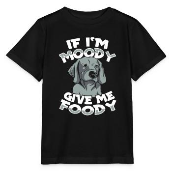 Labrador If Im Moody Give Me Foody - Stanley/Stella MINI CREATOR Kids’ T-Shirt - black - Front - Mikhail (115cm)