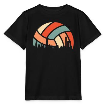 Volleyball Volleyballer - Stanley/Stella Kinder T-Shirt MINI CREATOR  - Schwarz - Vorne - Mikhail (115cm)