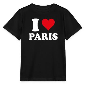 I Love Paris Gift Tourism - Stanley/Stella MINI CREATOR Kids’ T-Shirt - black - Front - Mikhail (115cm)