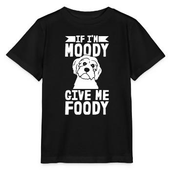 Poodle Funny If In Moody Give Me Foody - Stanley/Stella MINI CREATOR Kids’ T-Shirt - black - Front - Mikhail (115cm)