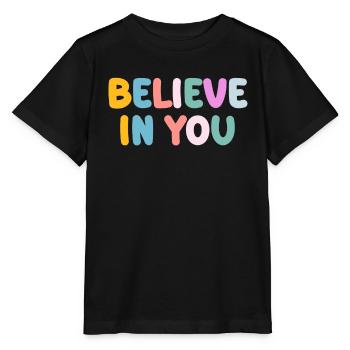 Soyez vous-même ! Confiance en soi, pensée positive, motivation - T-shirt bio MINI CREATOR Stanley/Stella Enfant - noir - Devant - Mikhail (115cm)
