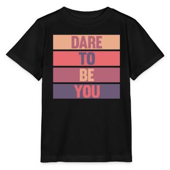 Soyez vous-même ! Confiance en soi, pensée positive, motivation - T-shirt bio MINI CREATOR Stanley/Stella Enfant - noir - Devant - Mikhail (115cm)