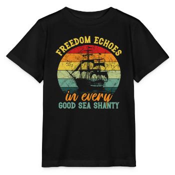 Sailors Sea Shanty Singing Ship Adventures - Stanley/Stella MINI CREATOR Kids’ T-Shirt - black - Front - Mikhail (115cm)