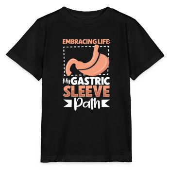 Gastric sleeve, gastric sleeve, gastrectomy, gastrectomy - Stanley/Stella MINI CREATOR Kids’ T-Shirt - black - Front - Mikhail (115cm)