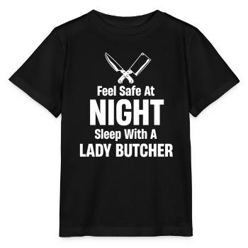 Feel safe Sleep with you at night - Stanley/Stella MINI CREATOR Kids’ T-Shirt - black - Front - Mikhail (115cm)