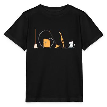 Robot Aspirateur Evolution Robot Aspirateur - T-shirt bio MINI CREATOR Stanley/Stella Enfant - noir - Devant - Mikhail (115cm)