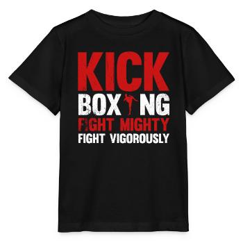 Kickboxen Kickboxer Kickboxing - Stanley/Stella Kinder T-Shirt MINI CREATOR  - Schwarz - Vorne - Mikhail (115cm)