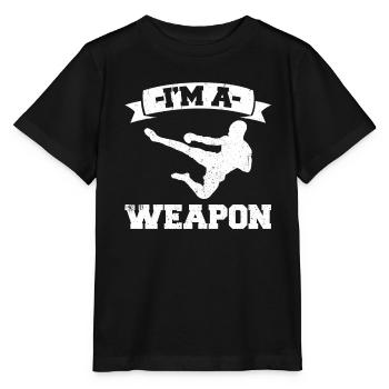 Kickboxen Kickboxer Kickboxing - Stanley/Stella Kinder T-Shirt MINI CREATOR  - Schwarz - Vorne - Mikhail (115cm)