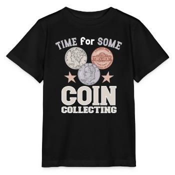 Collection de pièces de monnaie amusante pour les collectionneurs de pièces de monnaie et - T-shirt bio MINI CREATOR Stanley/Stella Enfant - noir - Devant - Mikhail (115cm)