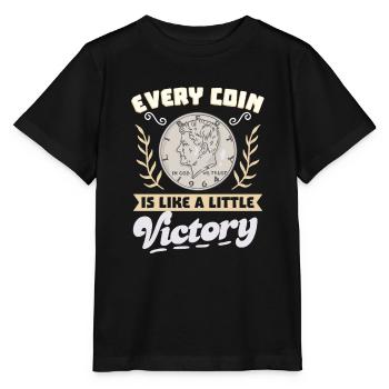 Collection de pièces de monnaie amusante pour les collectionneurs de pièces de monnaie et - T-shirt bio MINI CREATOR Stanley/Stella Enfant - noir - Devant - Mikhail (115cm)
