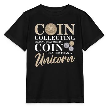 Collection de pièces de monnaie amusante pour les collectionneurs de pièces de monnaie et - T-shirt bio MINI CREATOR Stanley/Stella Enfant - noir - Devant - Mikhail (115cm)