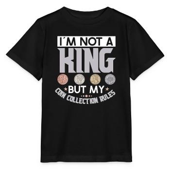 Collection de pièces de monnaie amusante pour les collectionneurs de pièces de monnaie et - T-shirt bio MINI CREATOR Stanley/Stella Enfant - noir - Devant - Mikhail (115cm)
