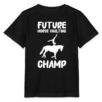 Voltige, Equitation, Dressage - T-shirt bio MINI CREATOR Stanley/Stella Enfant - noir - Devant - Mikhail (115cm)