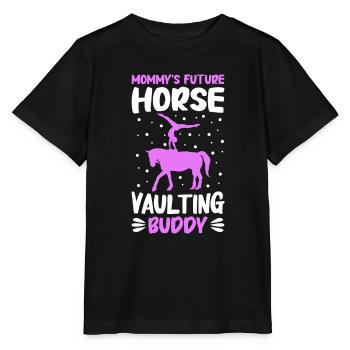 Voltige, Equitation, Dressage - T-shirt bio MINI CREATOR Stanley/Stella Enfant - noir - Devant - Mikhail (115cm)