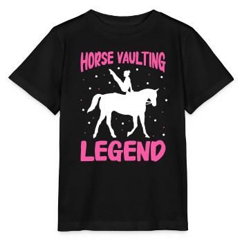 Voltige, Equitation, Dressage - T-shirt bio MINI CREATOR Stanley/Stella Enfant - noir - Devant - Mikhail (115cm)