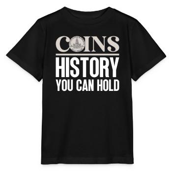 Collection de pièces de monnaie amusante pour les collectionneurs de pièces de monnaie et - T-shirt bio MINI CREATOR Stanley/Stella Enfant - noir - Devant - Mikhail (115cm)