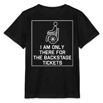 Amputation Überlebende Behinderten Rollstuhlkostüm - Stanley/Stella Kinder T-Shirt MINI CREATOR  - Schwarz - Vorne - Mikhail (115cm)