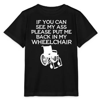 Amputation Überlebende Behinderten Rollstuhlkostüm - Stanley/Stella Kinder T-Shirt MINI CREATOR  - Schwarz - Vorne - Mikhail (115cm)