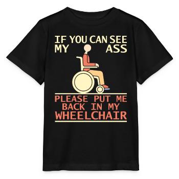 Amputation Überlebende Behinderten Rollstuhlkostüm - Stanley/Stella Kinder T-Shirt MINI CREATOR  - Schwarz - Vorne - Mikhail (115cm)