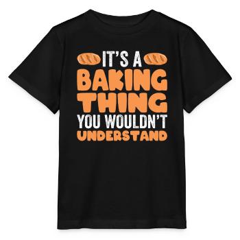 Cuisson du pain Boulangerie Boulangerie Fabrication du pain - T-shirt bio MINI CREATOR Stanley/Stella Enfant - noir - Devant - Mikhail (115cm)