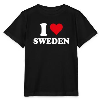 Ich liebe Schweden Herz Schwedisch Schwedisch Geschenk - Stanley/Stella Kinder T-Shirt MINI CREATOR  - Schwarz - Vorne - Mikhail (115cm)