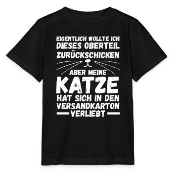 Katze Miezekatze Katzenliebhaber Katzenbesitzer Ka - Stanley/Stella Kinder T-Shirt MINI CREATOR  - Schwarz - Vorne - Mikhail (115cm)