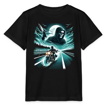 Highway Horror: Ghostly Rider & Slasher - Stanley/Stella MINI CREATOR Kids’ T-Shirt - black - Front - Mikhail (115cm)
