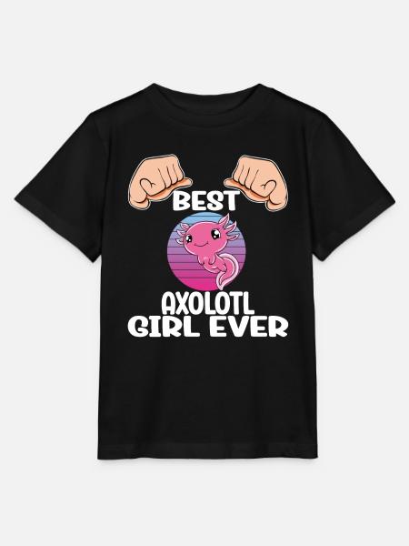 Lustiges Axolotl Süßes Axolotl - Stanley/Stella Kinder T-Shirt MINI CREATOR - Schwarz