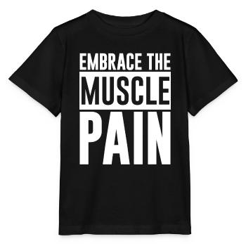 Embrassez la douleur musculaire 4 - T-shirt bio MINI CREATOR Stanley/Stella Enfant - noir - Devant - Mikhail (115cm)