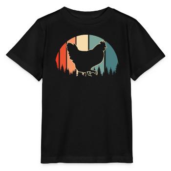 Huhn Henne - Stanley/Stella Kinder T-Shirt MINI CREATOR  - Schwarz - Vorne - Mikhail (115cm)