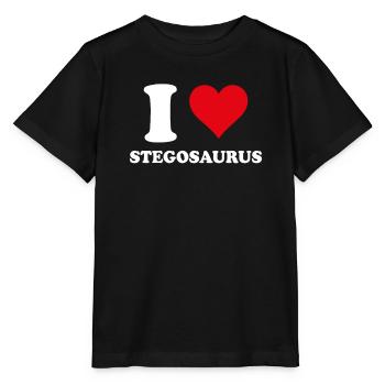J'aime Stegosaurus Paléontologie Dinosaure - T-shirt bio MINI CREATOR Stanley/Stella Enfant - noir - Devant - Mikhail (115cm)