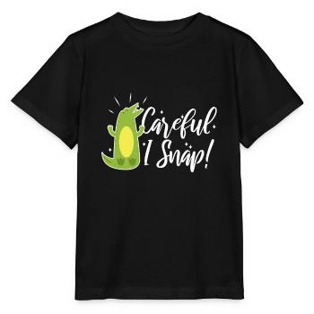 Careful i snap alligator - Stanley/Stella MINI CREATOR Kids’ T-Shirt - black - Front - Mikhail (115cm)