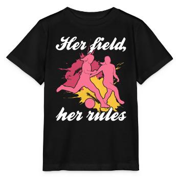 Soccer féminin, Football féminin, Football féminin - T-shirt bio MINI CREATOR Stanley/Stella Enfant - noir - Devant - Mikhail (115cm)