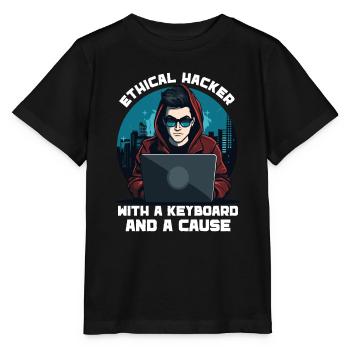 Ethical Hacking Analyst Ethical Cyber Security - Stanley/Stella MINI CREATOR Kids’ T-Shirt - black - Front - Mikhail (115cm)