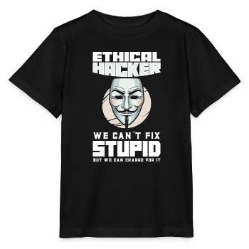Analyste en piratage éthique Cybersécurité éthique - T-shirt bio MINI CREATOR Stanley/Stella Enfant - noir - Devant - Mikhail (115cm)